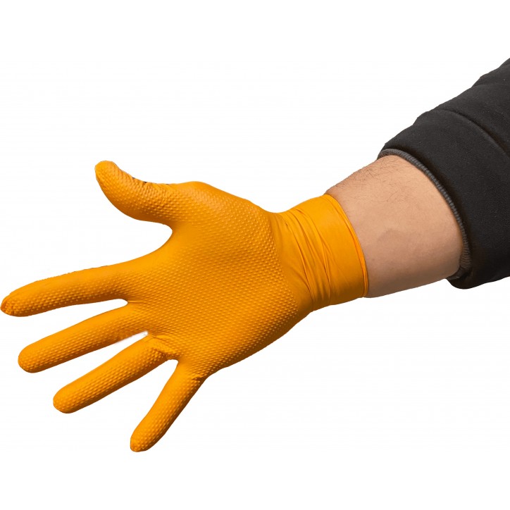 GANT NITRILE ORANGE NON POUDRE